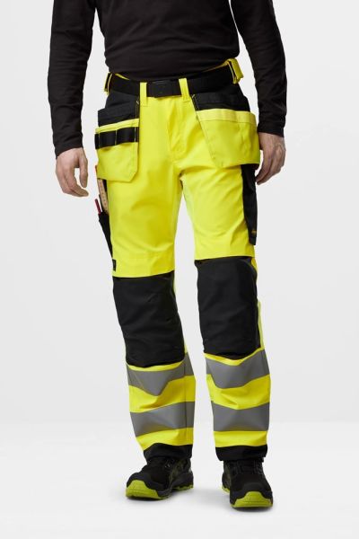 6238 Snickers High-Vis-Arbeitshose mit Holstertaschen Warnschutzklasse 2